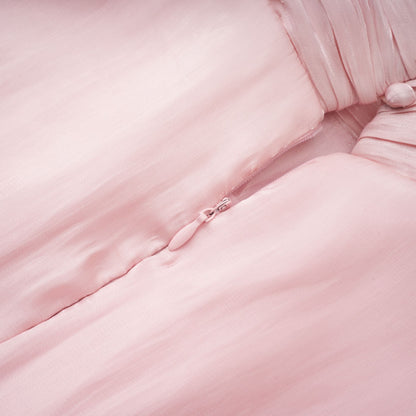 Sarolta Pink Glossy Ruched Maxi Dress