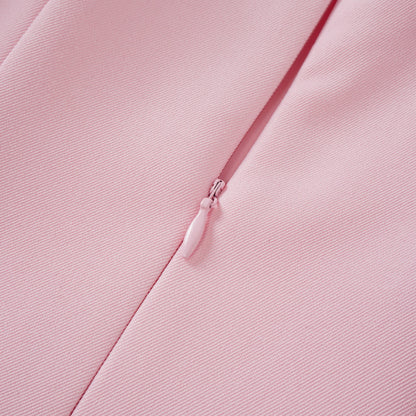 Valéria Pink Crystal Embellished Jacket & Dress Set