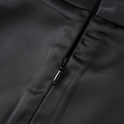 Ariadna Black Tweed Jacket & Satin Skirt Set