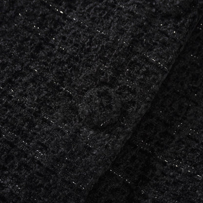 Ariadna Black Tweed Jacket & Satin Skirt Set