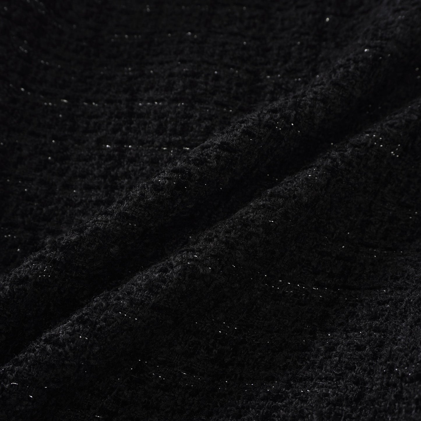 Ariadna Black Tweed Jacket & Satin Skirt Set