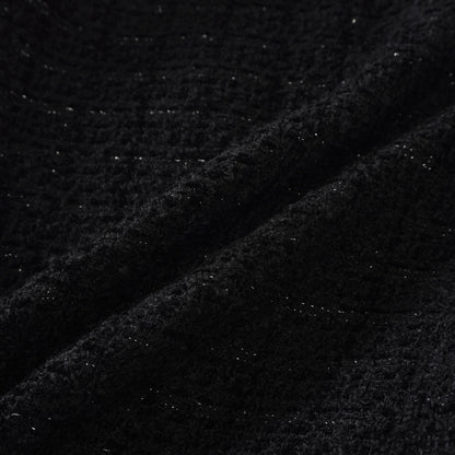 Ariadna Black Tweed Jacket & Satin Skirt Set