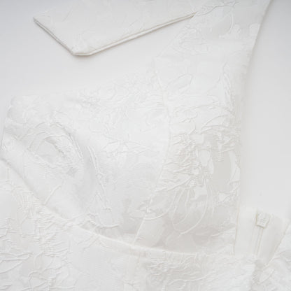 Céline White Glamorous Event Midi Dress