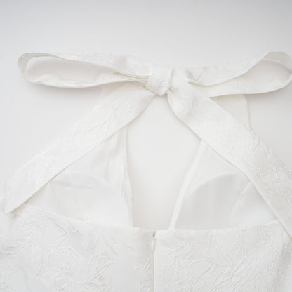 Céline White Glamorous Event Midi Dress