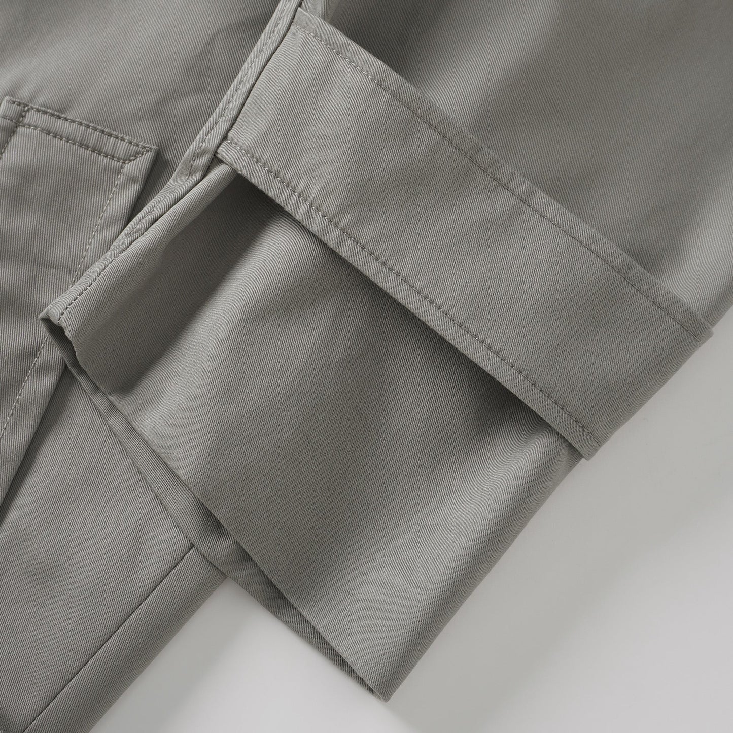 Mavis Grey Double-Breasted Belted Trench Coat