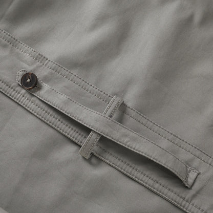 Mavis Grey Double-Breasted Belted Trench Coat