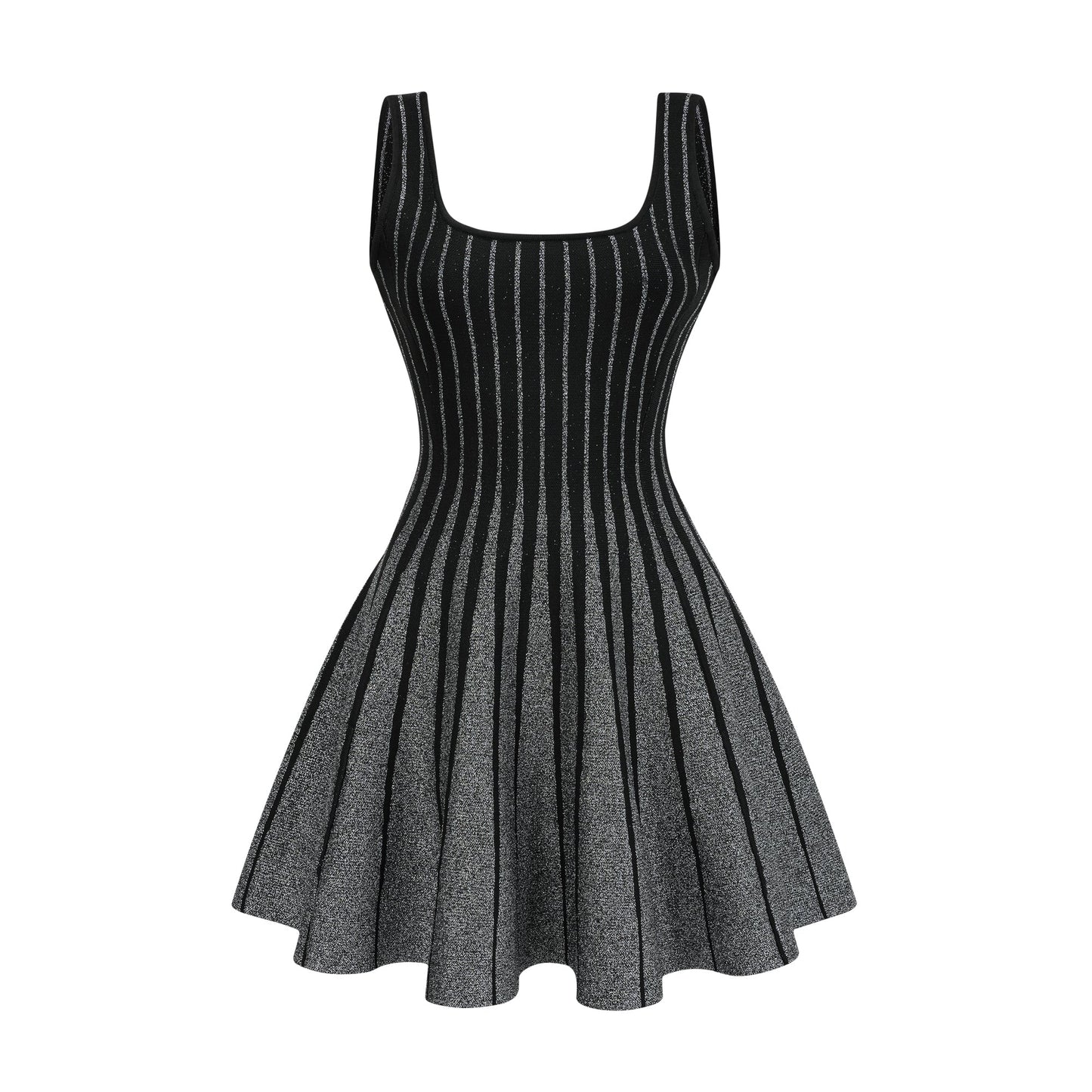 Anouk siyah simli kloş mini elbise