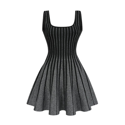 Anouk siyah simli kloş mini elbise
