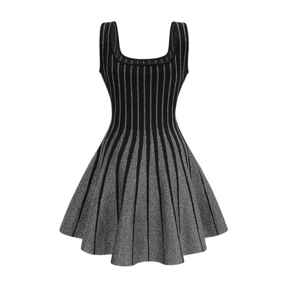 Anouk siyah simli kloş mini elbise
