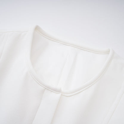 Gwenaëlle Beyaz Peplum Bel Bluz