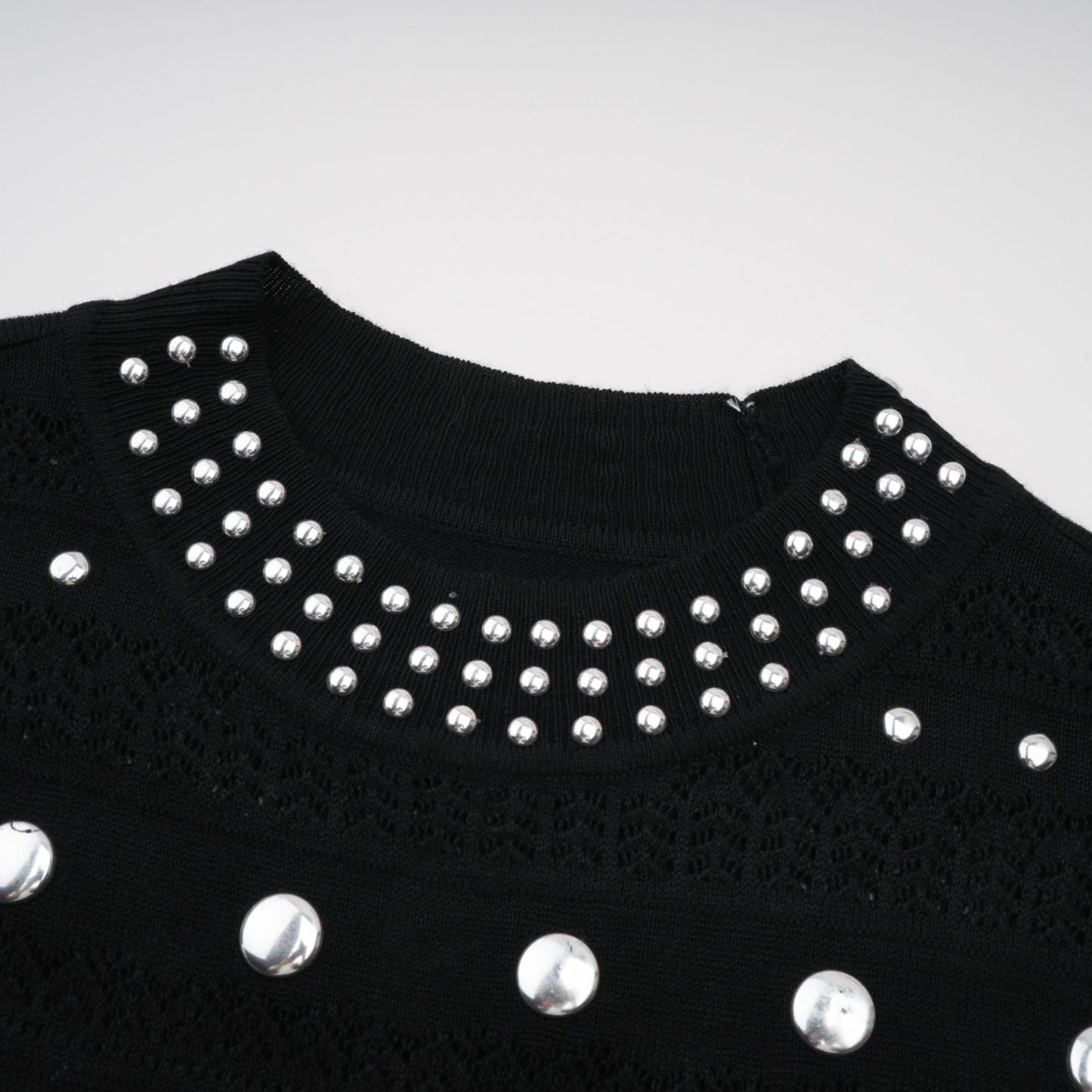 Chloé studded crochet-knit maxi dress in Black