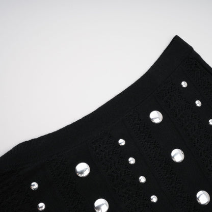 Chloé studded crochet-knit maxi dress in Black
