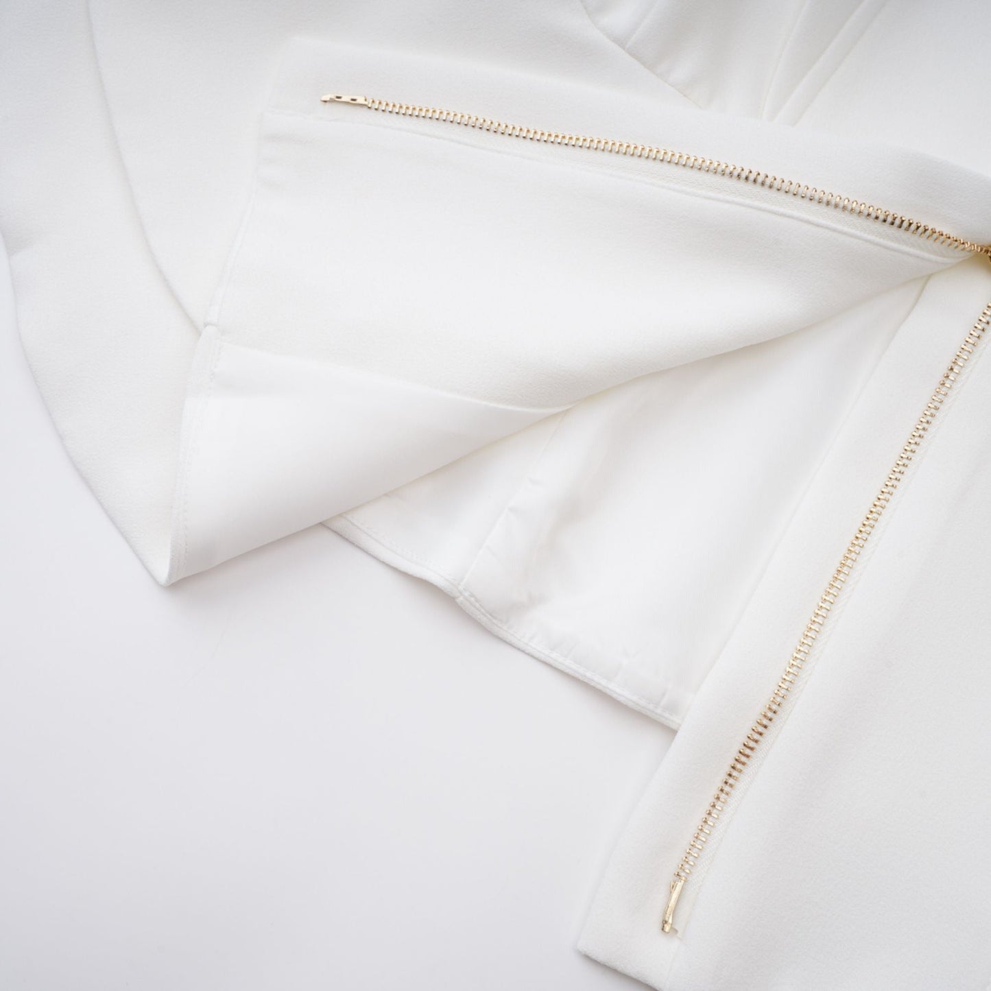 Gwenaëlle White Peplum Waist Blouse