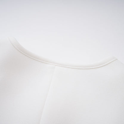 Gwenaëlle White Peplum Waist Blouse
