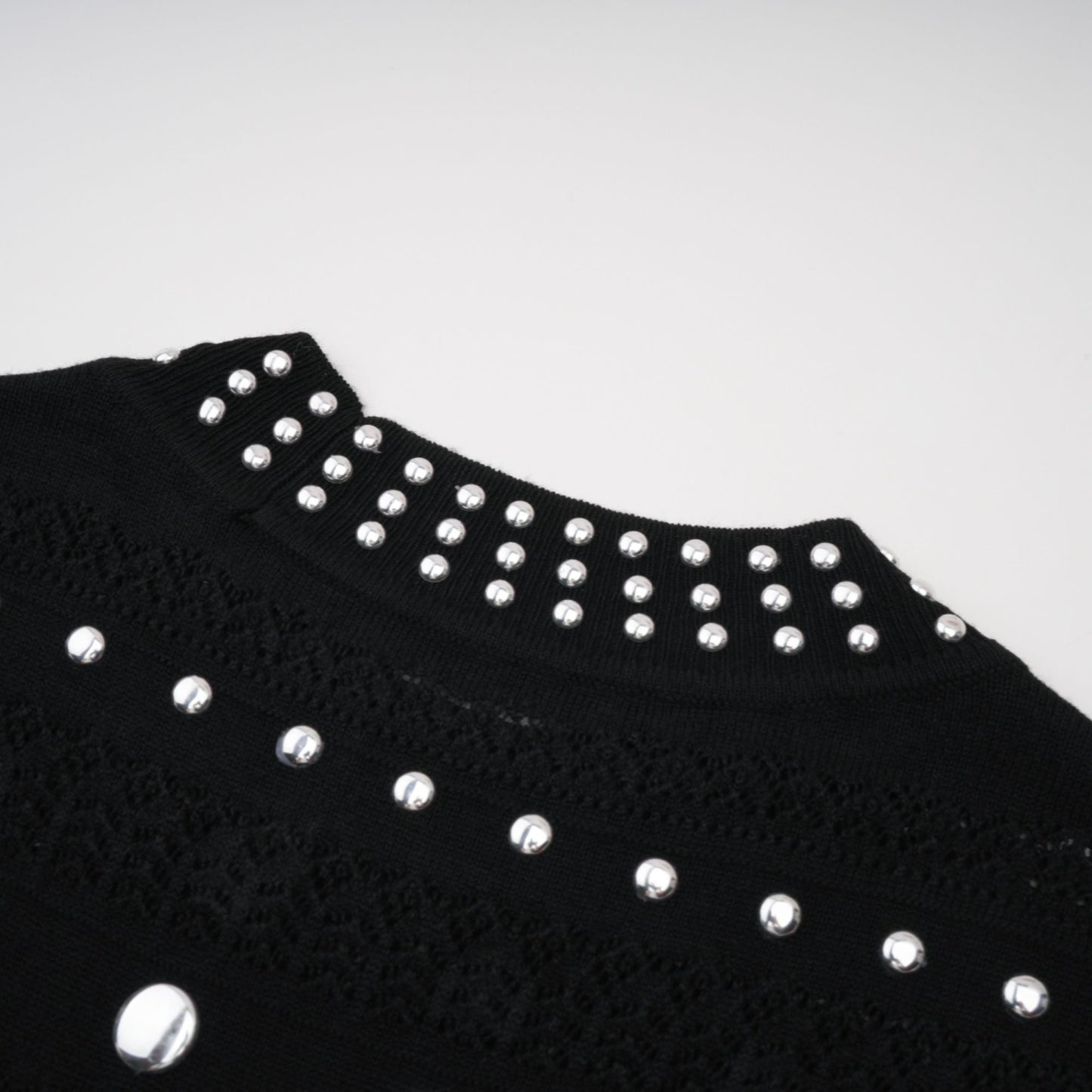 Chloé studded crochet-knit maxi dress in Black