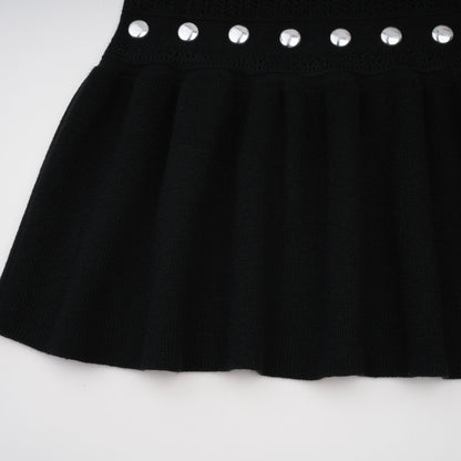 Chloé studded crochet-knit maxi dress in Black