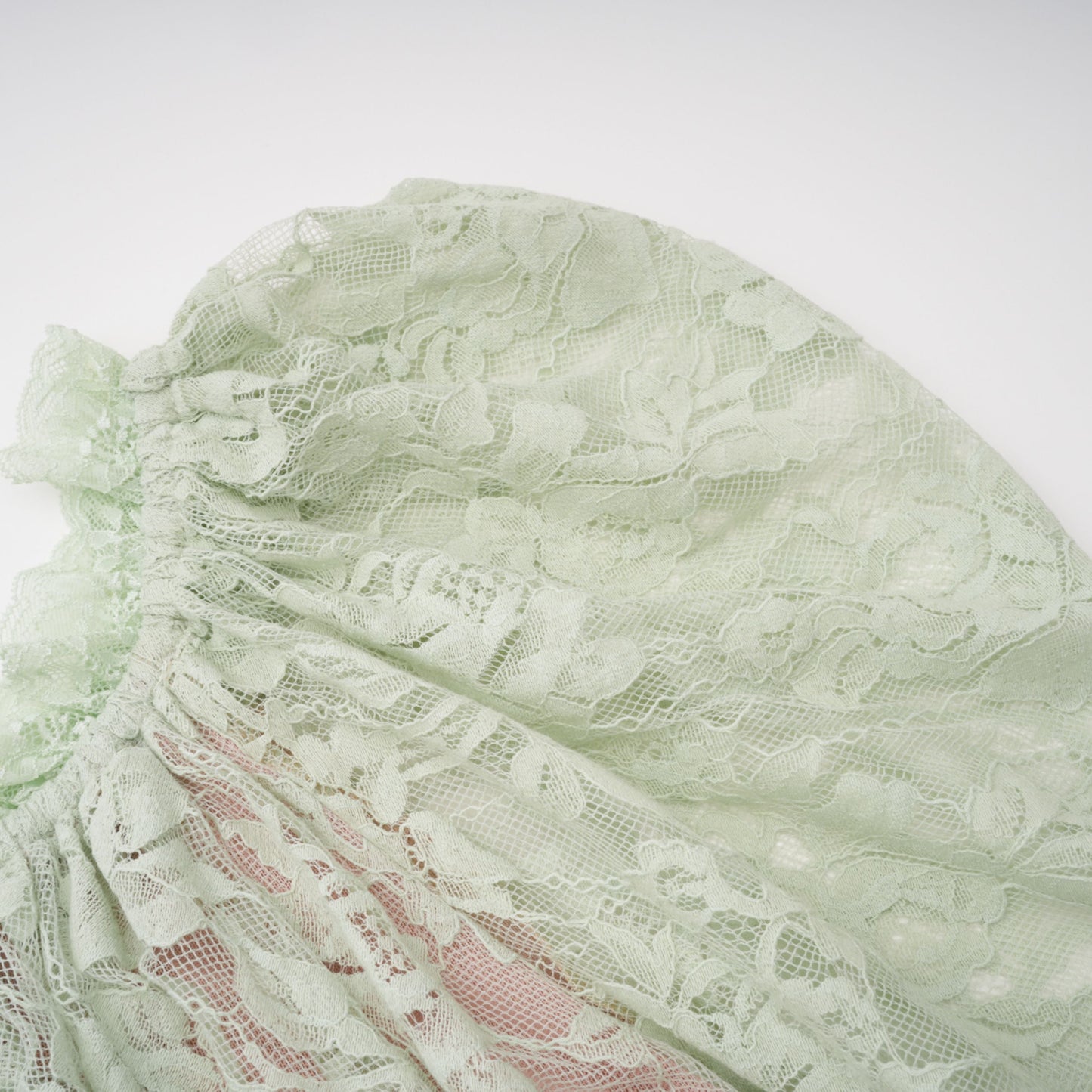Alexis Sage Green Semi-Sheer Floral Lace Mini Dress