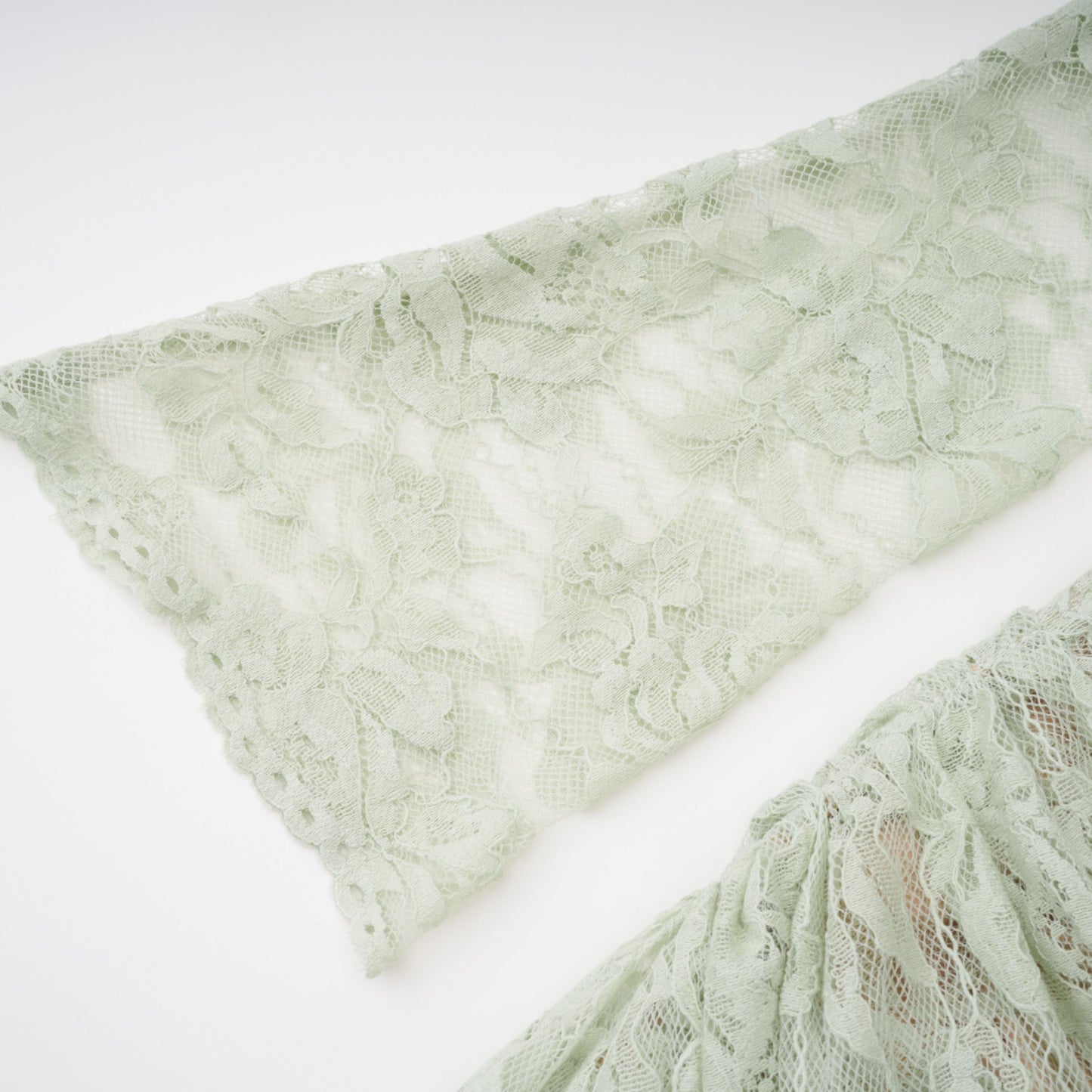Alexis Sage Green Semi-Sheer Floral Lace Mini Dress