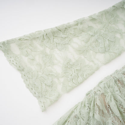 Alexis Sage Green Semi-Sheer Floral Lace Mini Dress