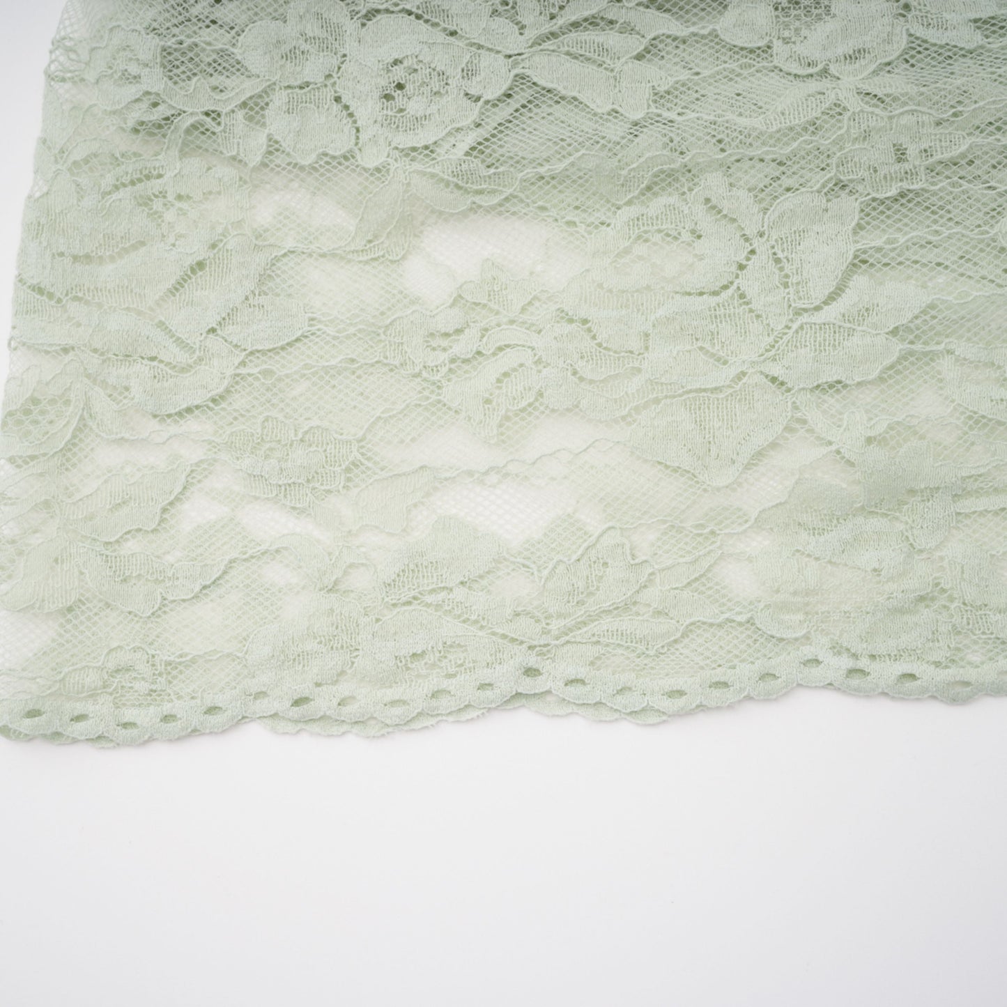 Alexis Sage Green Semi-Sheer Floral Lace Mini Dress