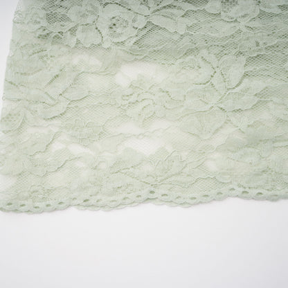 Alexis Sage Green Semi-Sheer Floral Lace Mini Dress