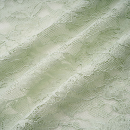 Alexis Sage Green Semi-Sheer Floral Lace Mini Dress