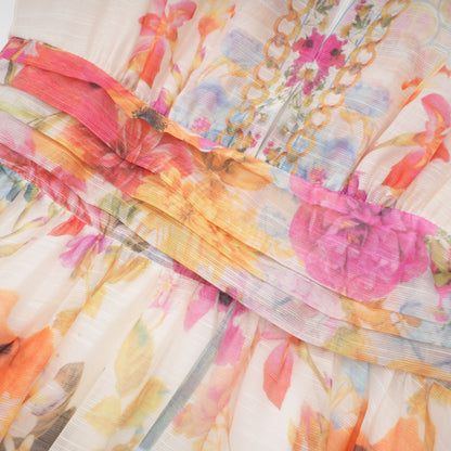 Axelle çiçek desenli mini elbise