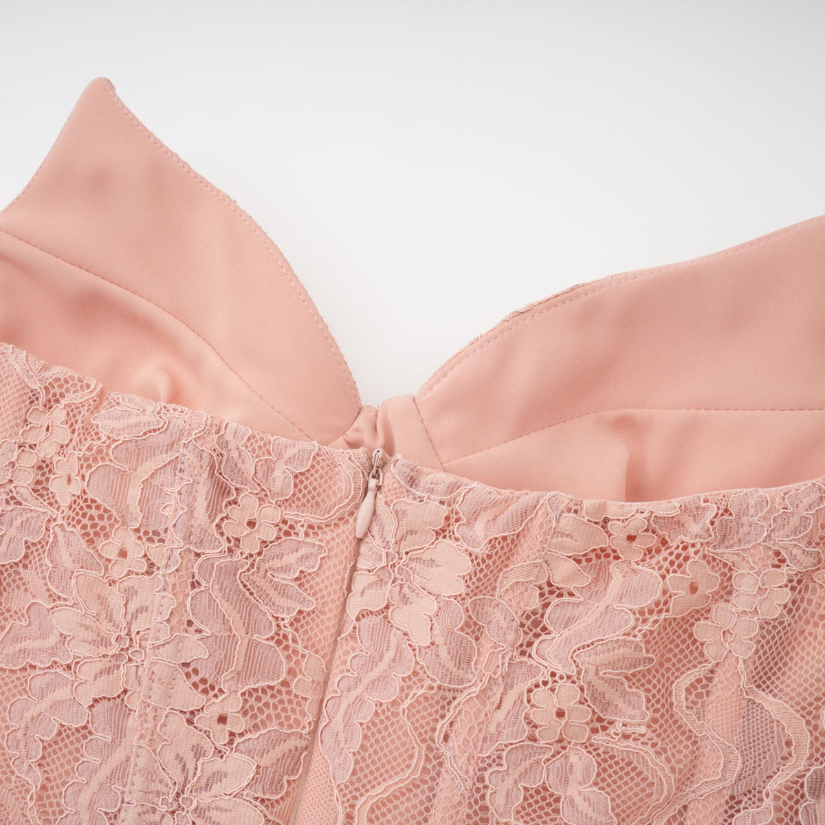 Ulrique Pembe Dantel Korse Tül Maxi Elbise