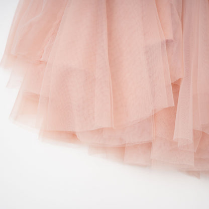 Ulrique Pembe Dantel Korse Tül Maxi Elbise