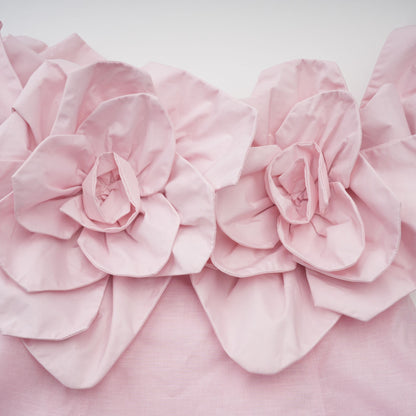 Juliette pink off-shoulder 3D-petal midi dress