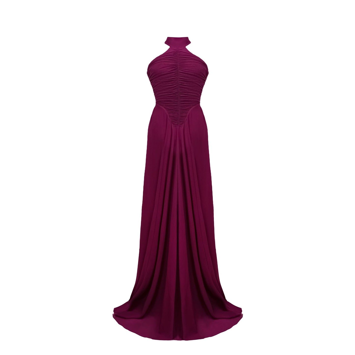 Kerstin Purple Ruched Maxi Dress