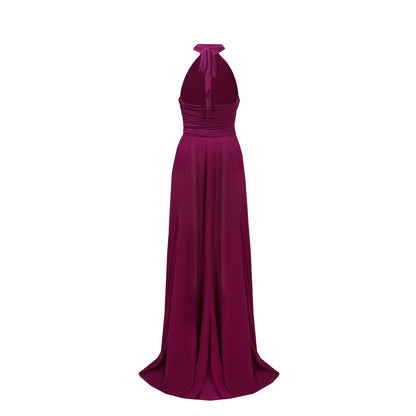 Kerstin Purple Ruched Maxi Dress