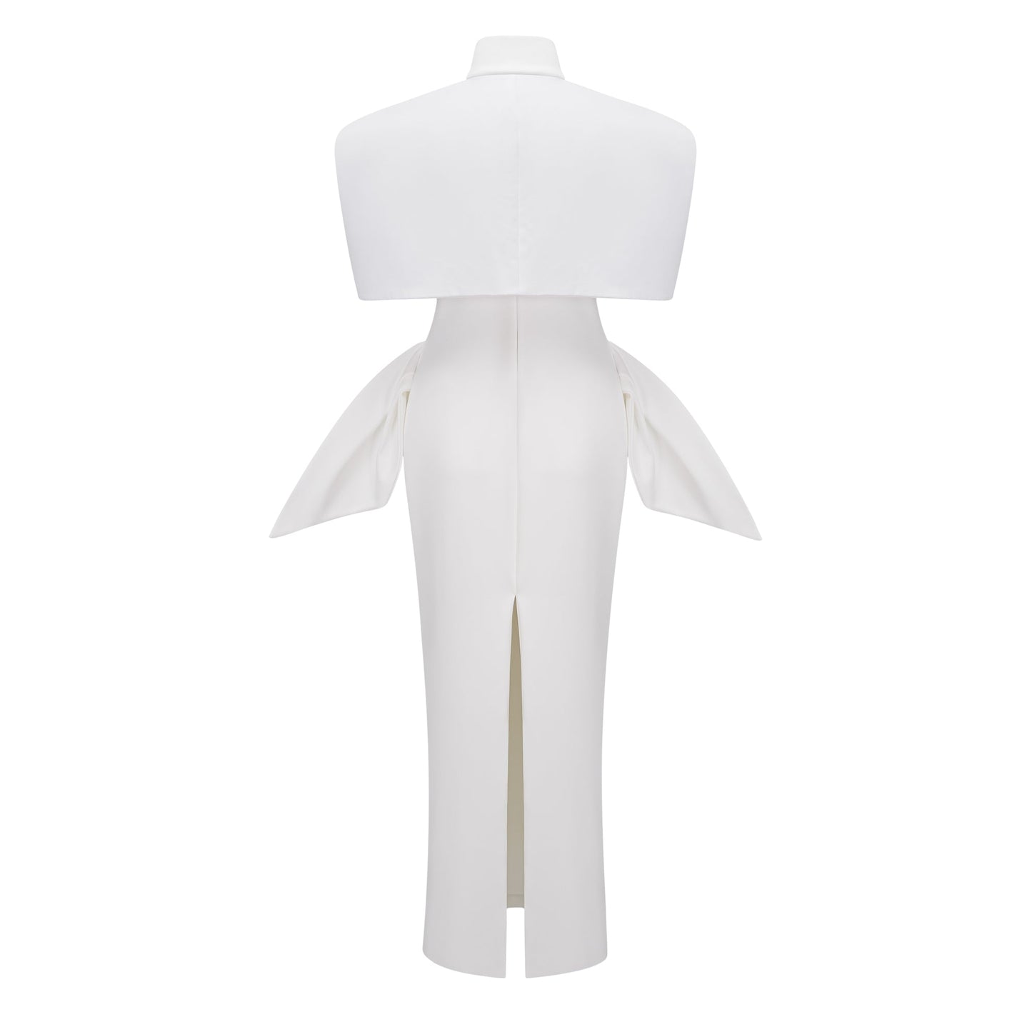 Felice White Structured Cape & Corset Dress Set