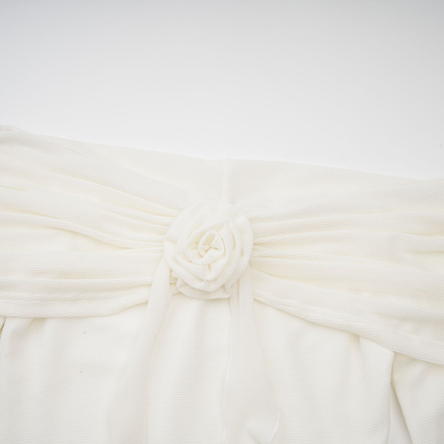 Wanda white glittered floral-appliqué knit maxi dress