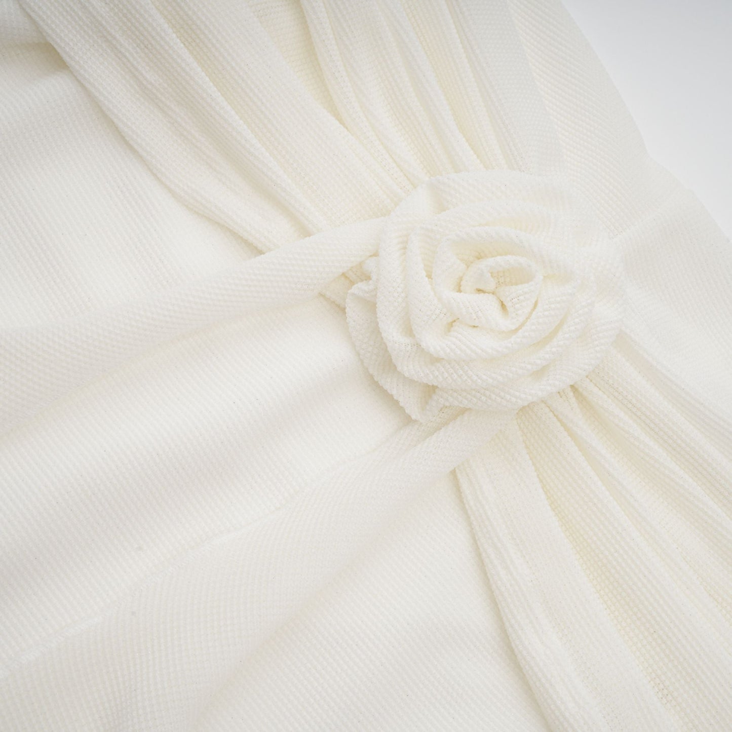 Wanda white glittered floral-appliqué knit maxi dress