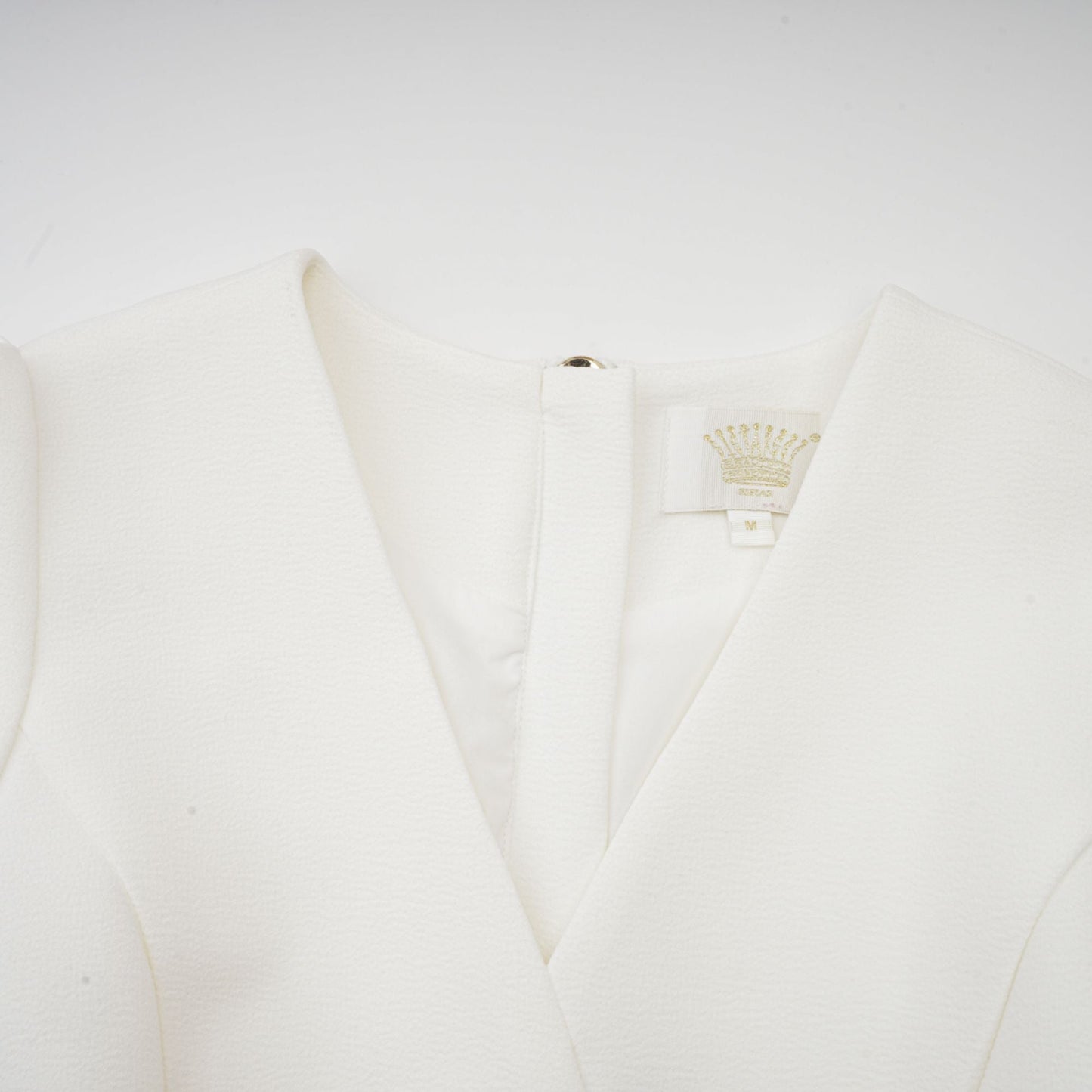 Élise beyaz pilili peplum etekli blazer elbise
