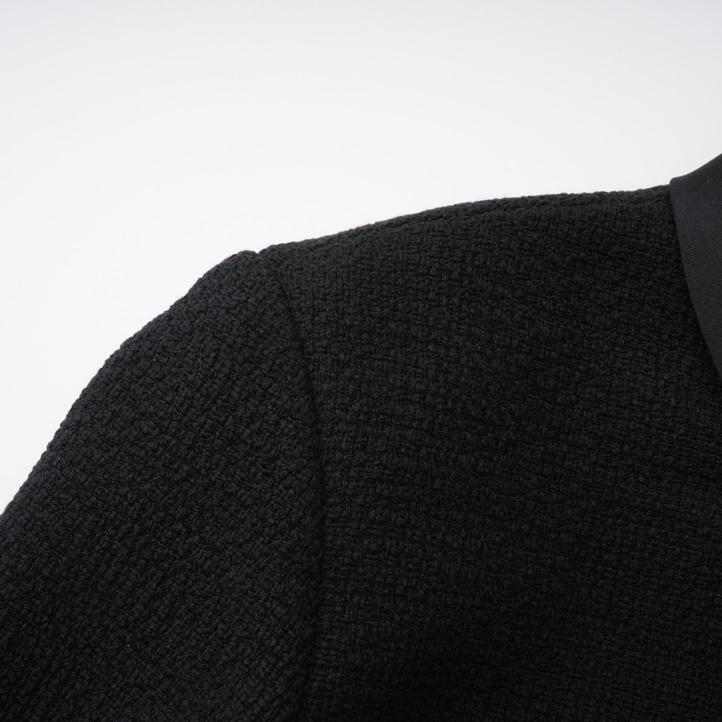 Lorelei Black High Neck Tweed Midi Dress