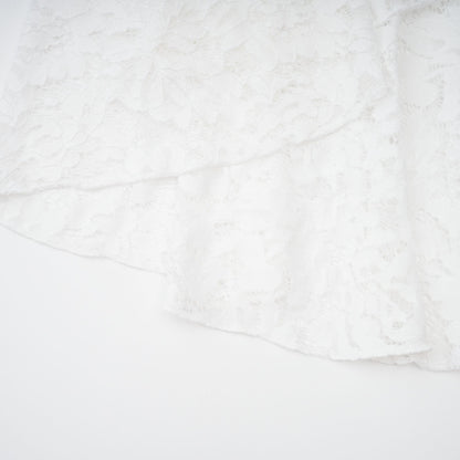 Abbie White Floral Lace Bustier Maxi Dress