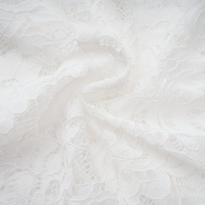 Abbie White Floral Lace Bustier Maxi Dress