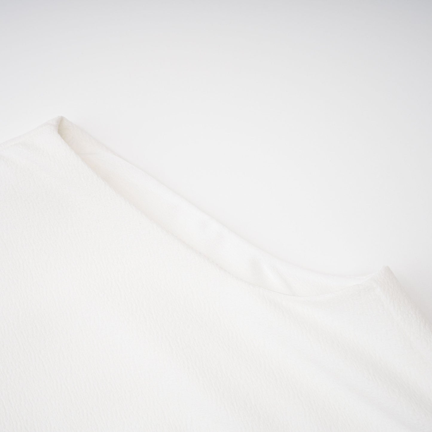 Liana White Asymmetrical Flared Midi Dress