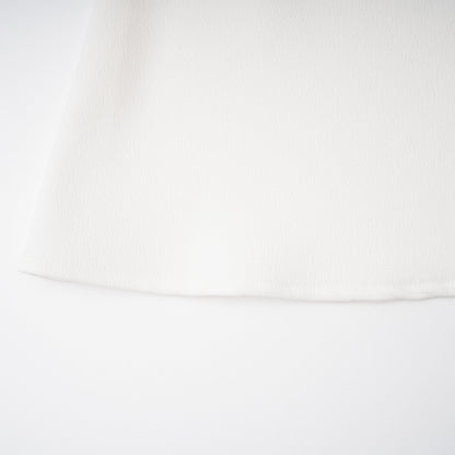 Liana White Asymmetrical Flared Midi Dress