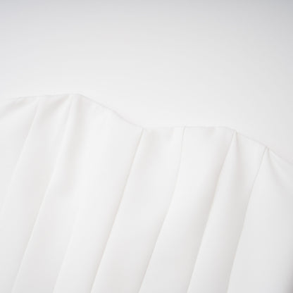 Felice White Structured Cape & Corset Dress Set