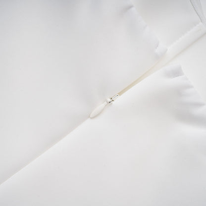 Felice White Structured Cape & Corset Dress Set