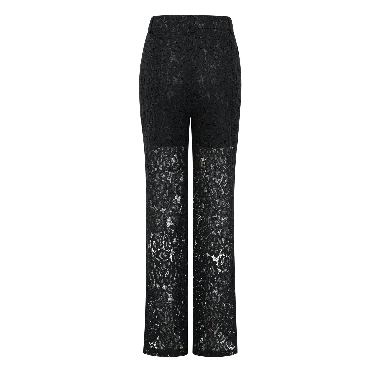 Zoé Black Sheer Lace Blazer & Trousers Matching Set