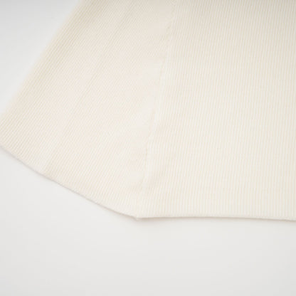 Adélade White Embellished Knit Midi Dress
