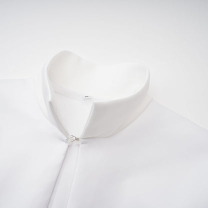 Felice White Structured Cape & Corset Dress Set