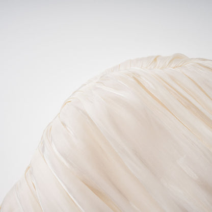Gustave Neutral Ruched Cape Ruffled Maxi Dress
