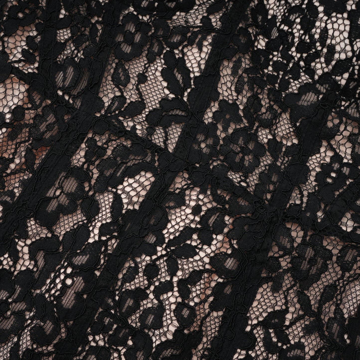 Giorgia Black Floral Lace Corset Maxi Dress