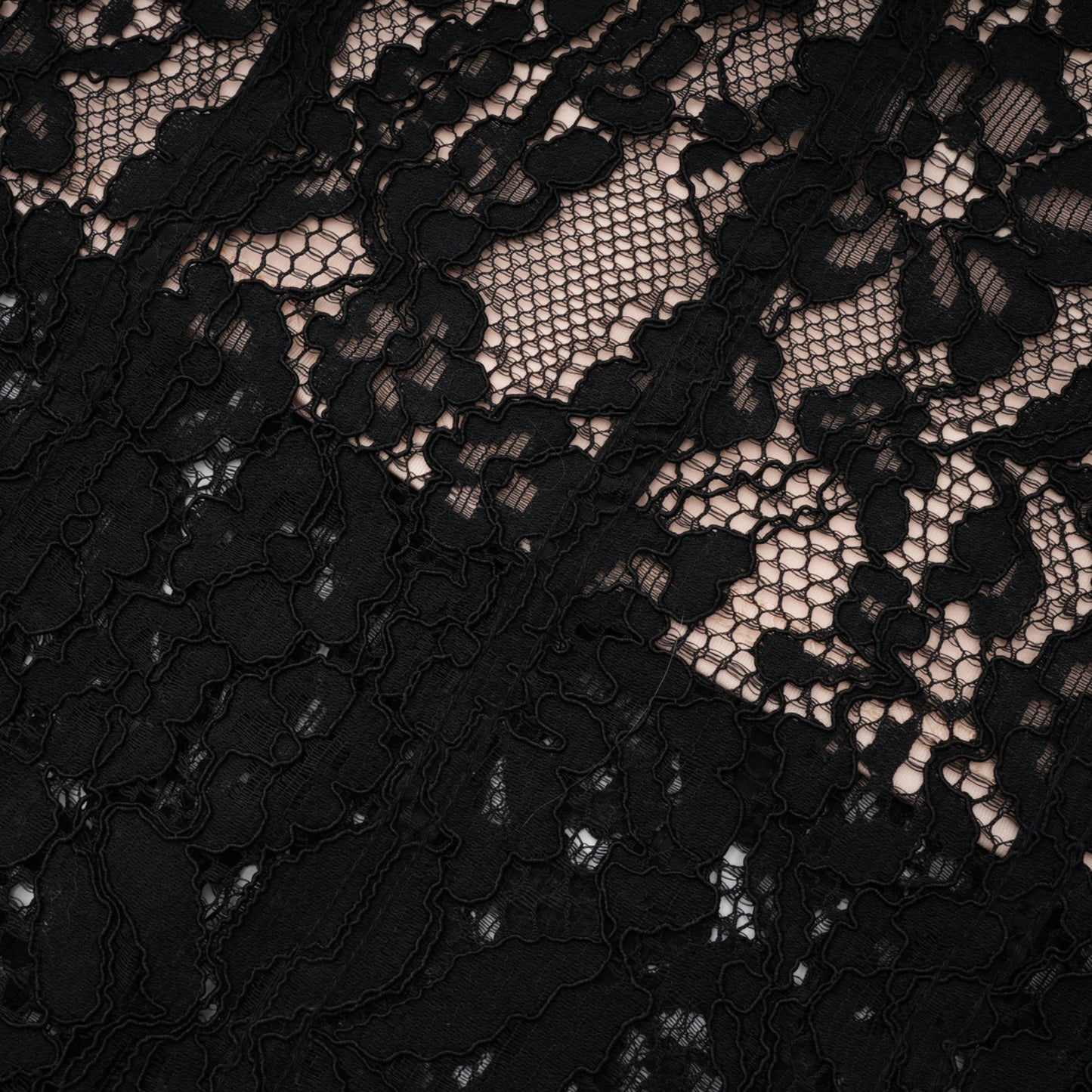 Giorgia Black Floral Lace Corset Maxi Dress