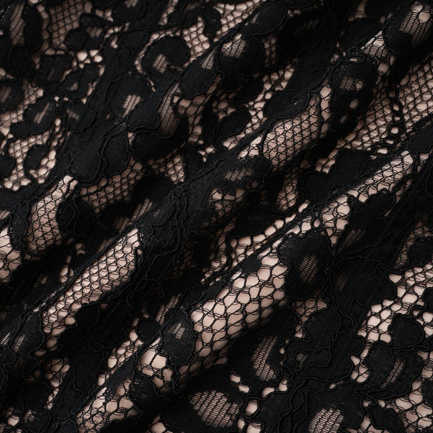 Giorgia Black Floral Lace Corset Maxi Dress